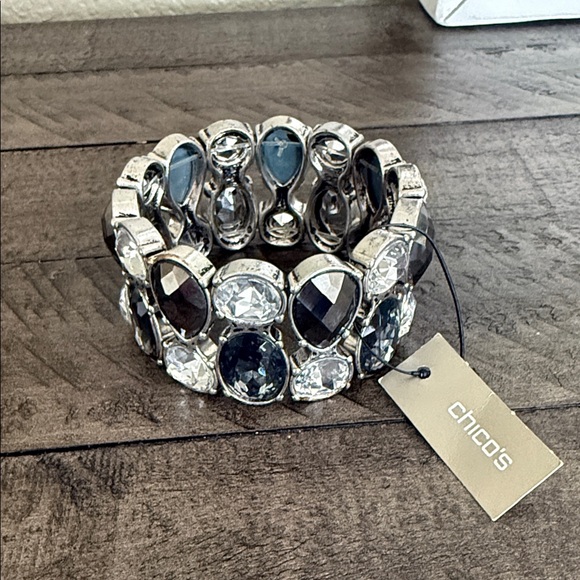 Chico's Jewelry - Chico's Silver and Gray Statement Bracelet